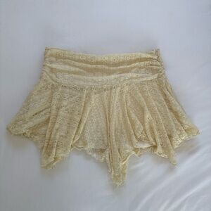 REVOLVE Cream Lace Skirt
